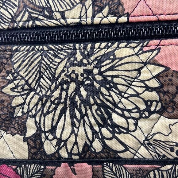 Vera Bradley Floral Mocha Rouge Turn Lock Wallet Size 7¾" x 4¾" - Picture 13 of 13